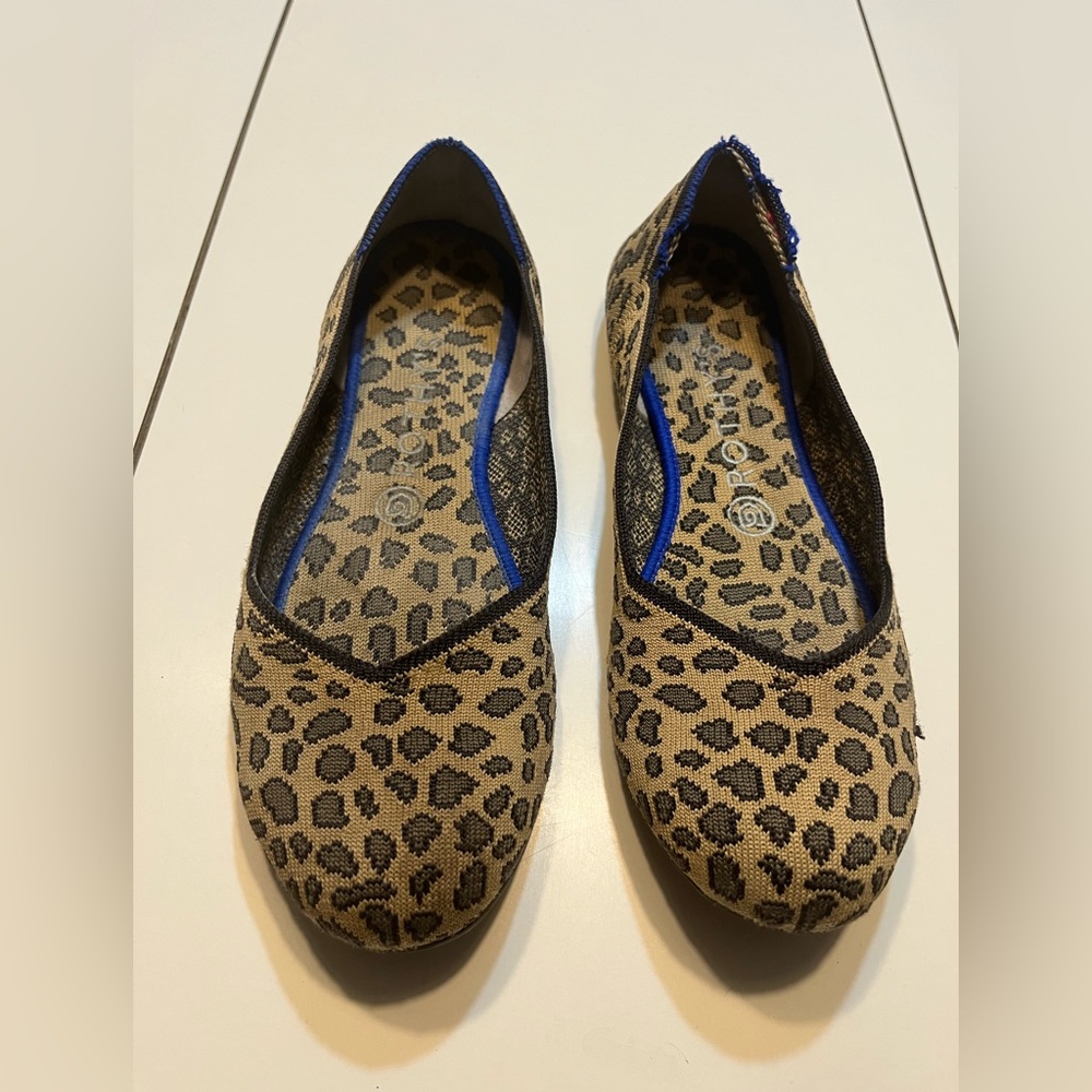 Rothy's The Flat in the Spotted Leopard women’s 8.5 ballet flat